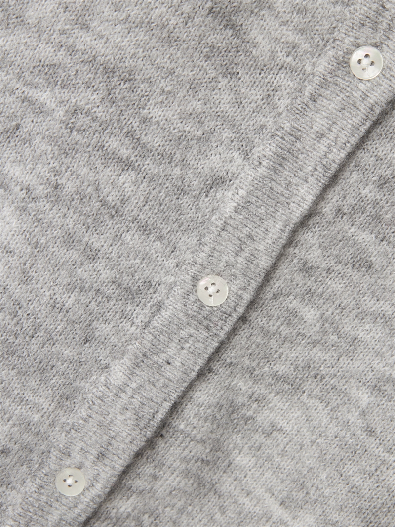 LMTD Strik Cardigan Flodet - Grey Melange